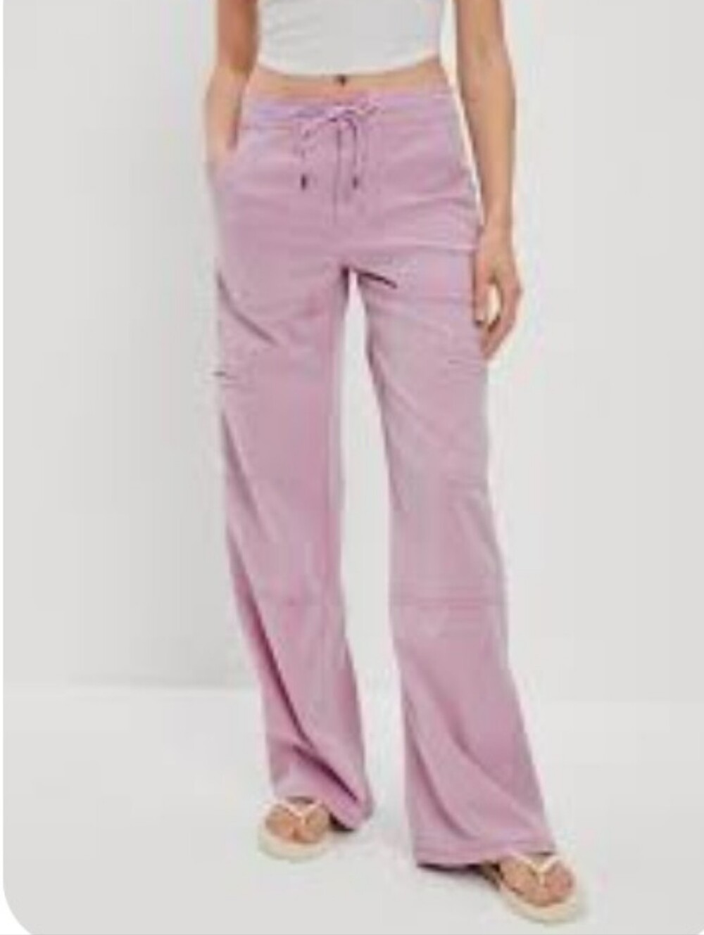 American Eagle Dreamy Drape Baggy Wide Leg Stretch Size 10 Long Tall